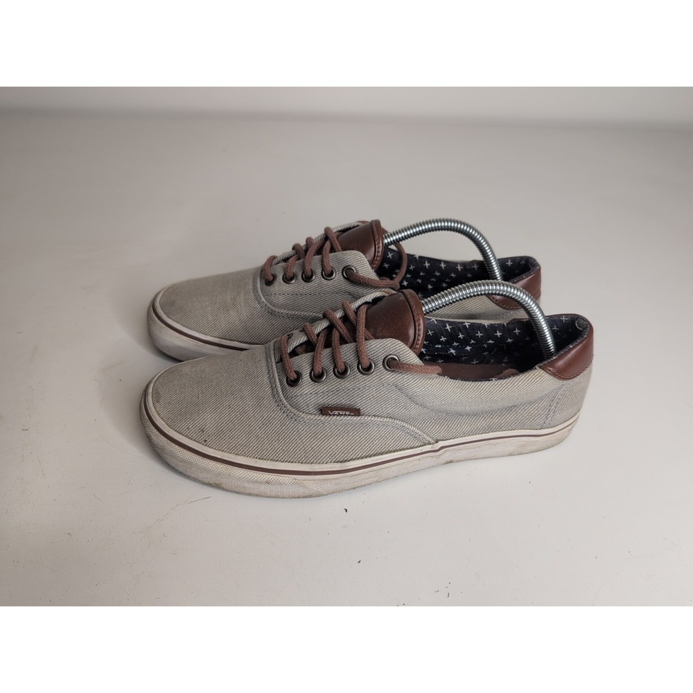 Vans Era Off The Wall 721461 Grey & Brown Skateboard Shoes (Men 9.5/Women 11)